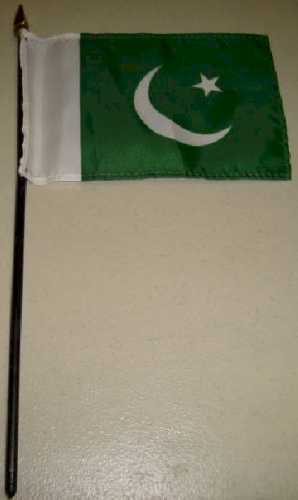 Country Flag Pakistan 4 x 6 inch Desk Flag